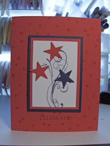 July 4th Cards, Veterans Day Cards Handmade, 4th Of July Cards Handmade, Independence Day Card, Military Cards, Greeting Card Craft, Star Cards, Atc Cards, Summer Cards