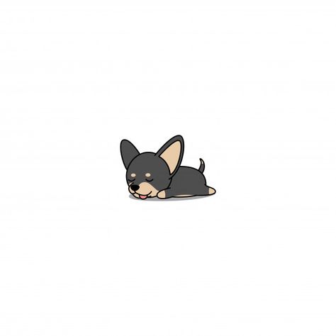 Cute chihuahua dog sleeping Cute Chihuahua Drawing, Chihuahua Drawing Simple, Chihuahua Cartoon, Back Rounds, Chihuahua Drawing, Stickers Emoji, Emoji Stickers Iphone, Wallpaper Animals, Cute Dog Drawing