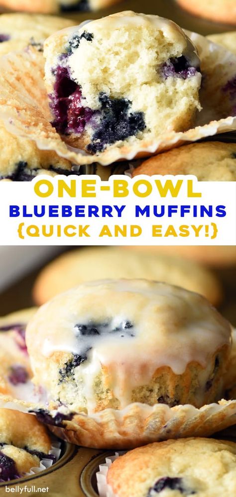 Easy Mini Blueberry Muffins, Easy Cake Mix Muffin Recipes, Easiest Blueberry Muffins, Easy Blueberry Muffins With Frozen Blueberries, Blueberry Muffins Mini, Frozen Blueberry Muffins Easy, Small Batch Blueberry Recipes, One Bowl Blueberry Muffins, Easy Lemon Blueberry Muffins