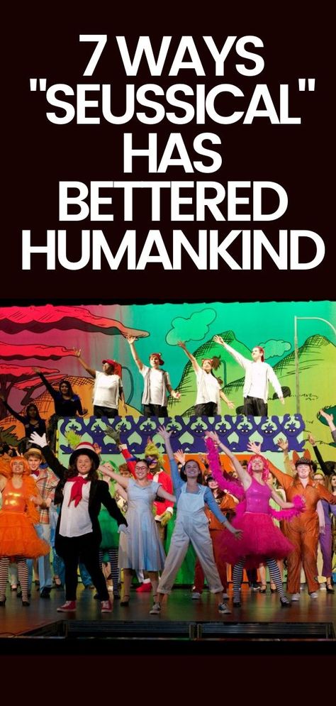 Here’s a riddle: what is brightly colored, occasionally glows in the dark, and is covered in multicolored feathers? Some of you might be thinking: but of course-this year’s Met Gala! Alas, no dear readers, that’s not what I’m talking about.  I’m talking about Seussical the Musical. Seussical The Musical, Seussical Jr, Seussical Costumes, Theatre Plays, Conversation Topics, Community Theater, Drama Club, Theatre Life, Change Is Good