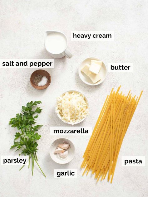 Mozzarella Alfredo Pasta Alfredo Sauce Recipe No Parmesan, Alfredo Sauce Without Parmesan, Pasta Without Sauce, Pasta Without Cheese, Low Sodium Pasta, Low Sodium Pasta Sauce, Low Sodium Cheese, Apple Cider Pork Chops, Cheesy Pasta Recipes