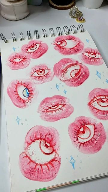 Lip Drawing, Lips Drawing, Asian Design, Lip Art, Eyes Lips, Christmas Cards Handmade, Eye Drawing, Flower Crafts, Drawing Tutorial