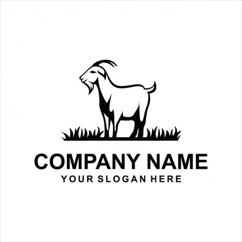 Goat Farm Logo Design Ideas, Goat Farm Logo Design, Goat Logo Design Creative, Goat Farm Logo, Goat Logo Design, Dairy Shop, Goat Vector, Farm Logo Design, Goat Logo