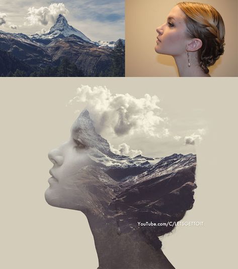 Double Exposure Photoshop Tutorial, Double Exposure Photoshop, Double Exposure Effect, الفن الرقمي, Double Exposure Photography, Photoshop Techniques, Cool Photoshop, Photoshop Tutorial Photo Editing, Photoshop Design Ideas