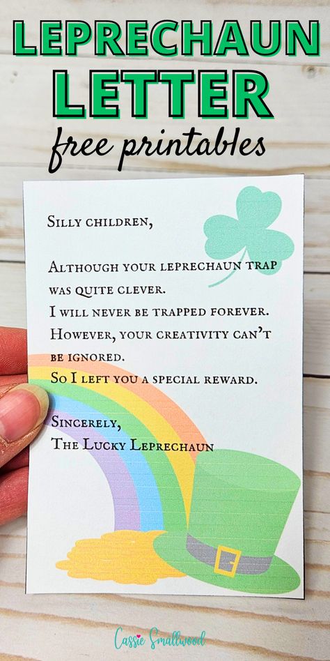 free printable St. Patrick's Day leprechaun notes for kids St Patricks Day Notes From Leprechaun, St Patricks Day Catch A Leprechaun, Letters From Leprechaun Free Printable, St Patricks Day Leprechaun Traps, Leprechaun Poem Kindergarten, Letters From A Leprechaun, Leprechaun Came To The House, Leprechaun Trap Letter, Leprechaun Was Here Ideas