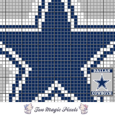 Dallas Cowboys Logo crochet blanket pattern; c2c, knitting, cross stitch graph; Dallas Cowboy Crochet Blanket Pattern, Dallas Cowboys Crochet Blanket Pattern, Dallas Cowboys Blanket, Dallas Cowboys Crafts, Cowboy Crochet, Cowboys Star, Cowboy Crafts, Dallas Cowboys Star, Cowboys Logo