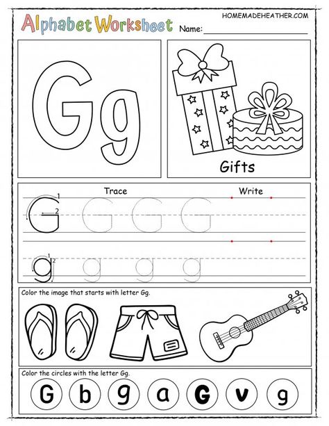 Letter G For Kindergarten, Letter G Handwriting, Letter G Kindergarten Activities, G Letter Worksheet, Letter Gg Activities Preschool, Letter G For Preschoolers, Letter G Kindergarten, Letter Gg Worksheets, G Worksheets Preschool