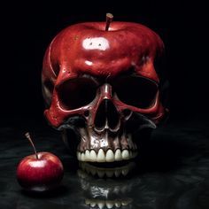 Apple Skull, Skull Apple, Notan Art, Badass Skulls, Skull Reference, Sticker Design Inspiration, Apple Head, Skull Art Drawing, Poison Apple