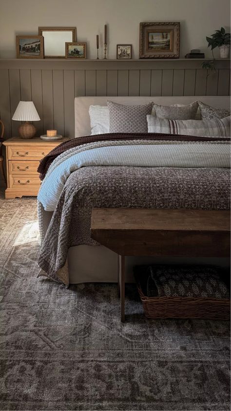 Mona - MOA-01 Area Rug curated on LTK Neutral Color Bedroom, Rattan Lamp, Block Printed Pillows, Room Ideas Aesthetic, Bedroom Idea, Primary Bedroom, Cozy Decor, Linen Duvet, Main Bedroom