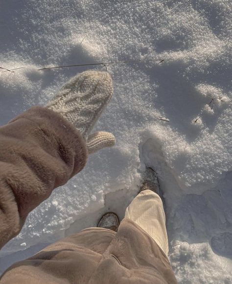 Tan jacket, cream mittens, and cream pants on a snowy day. Romeo I Julia, Winter Inspo, I Love Winter, Travel Wallpaper, Winter Love, Winter Set, Christmas Wonderland, Winter Girls, Snowy Day