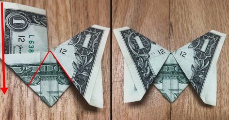 How to Fold a Dollar Bill Origami Butterfly | The Daily Dabble Dollar Bill Origami Butterfly Easy, Dollar Butterfly, Butterfly From Paper, Butterfly Money, Origami Butterfly Instructions, Fold Dollar Bill, Easy Money Origami, Money Origami Tutorial, Python Language