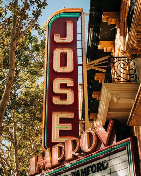 Club Neon Sign, Marquee Signage, Downtown San Jose, Improv Comedy, Rail Transport, San Jose California, Comedy Club, Retro Sign, Hotel Motel