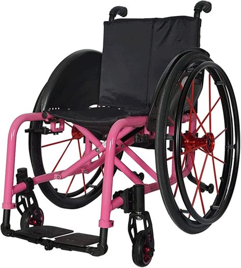 Amazon.com: Generic Wheelchair Folding Sport Wheelchair Lightweight Aluminum Self Propelled Wheelchair Comfortable Mobile Manual Wheelchair - 100kg Capacity Transit Chair (Pink 36cm) : Health & Household Pink Wheelchair, Beach Wheelchair, Ultra Lightweight Wheelchair, Wheelchair Sports, Lightweight Wheelchair, Manual Wheelchair, Wheelchair Meme, Wheelchair