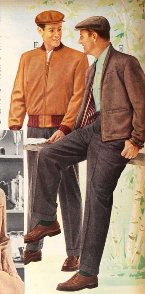 1950s men's winter fashions 1950s men winter fall autumn outfits - at vintagedancer.com 1950s Outfit Men, 1959 Mens Fashion, 50s Fashion Men 1950s, Mens Vintage Winter Fashion, Men’s 50s Fashion, 50s Inspired Outfits Men, 50s Mens Fashion Formal, 1950s Men’s Fashion, 1950s Male Fashion