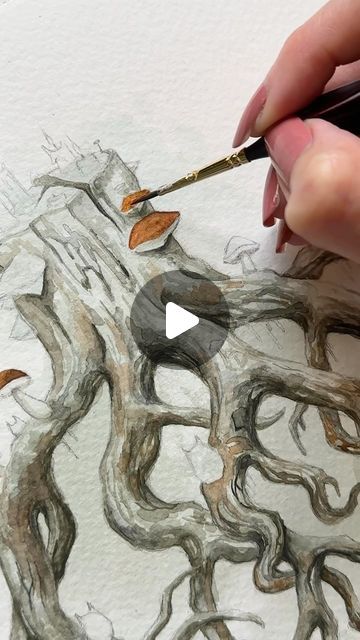 Krisztina | Witchy artist on Instagram: "snippets of my current watercolor painting🤎" Witchy Watercolor Art, Witchy Watercolor, Artist On Instagram, Watercolor Painting, Watercolor Art, Watercolor Paintings, Wicked, On Instagram, Instagram