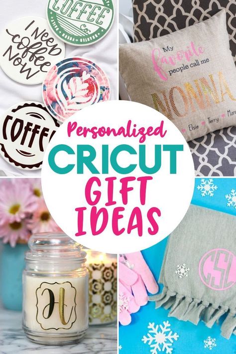 Personalized Gifts to Make with Your Cricut Cricut Projects Personalized, Crichton Gift Ideas, Best Friend Cricut Gift, Best Friend Cricut Projects, Personalised Cricut Ideas, Personalized Cricut Gifts For Kids, Cricut Customized Gifts, Things To Personalize With Cricut, Friends Cricut Ideas