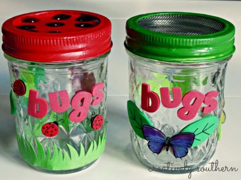 DIY Lightning Bug Jar Craft. the Jars are so pretty and I believe useful..keep a lot of the wonders of nature in such a jar..it's a bug jar but I could have seen myself as a kid collecting all kinds of interesting nature items in such a container xo Bug Jar Craft, Lightning Bug Jar, Glow Stick Jars, Cave Quest Vbs, Cave Quest, Vbs Craft Ideas, Vbs Craft, Glow Jars, Fireflies In A Jar