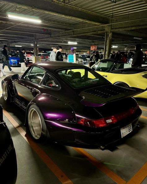 Underground Car Meet, Tokyo Car Meet, Tokyo Underground, Rwb Porsche, Midnight Purple, Rauh Welt, Car Meet, Porsche Classic, Porsche 964