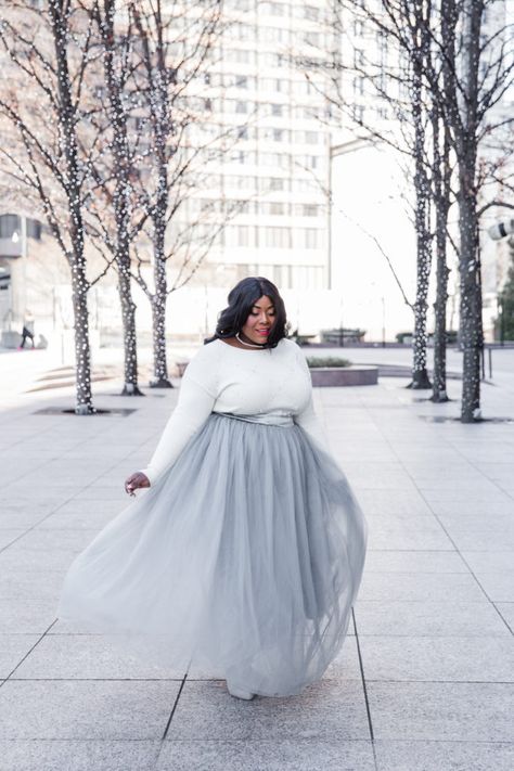 Musings of a Curvy Lady, Plus Size Fashion, Fashion Blogger, Style Blogger, Tulle Skirt, Grey Tulle Maxi Skirt, Society+, Lane Bryant, Atlanta, Georgia, Women's Fashion Plus Size Tulle Skirt Outfit, Plus Size Tulle Skirt, Tulle Skirt Outfit, Tulle Skirt Plus Size, Wedding Guest Skirt, Tulle Skirts Outfit, Outfit Plus Size, Skirt Tulle, Tulle Maxi Skirt