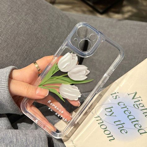 Tulip Phone Case, Carcase Iphone, Diy Phone Case Design, Phone Case Diy Paint, Produk Apple, Flower Iphone Cases, Pretty Iphone Cases, Pretty Phone Cases, Tulip Flower