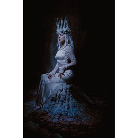 "Wytch of the West" (2016)  Photo: Chad Michael Ward Photography Muse/Gown: Jennernugen Crown: Miss G Designs   #headdress #headpiece #crown #icequeen #snowqueen #winter #icicle #missgdesigns Michelle Hebert, Michael Ward, Ice Witch, Lightning In A Bottle, Winter Books, Queen Aesthetic, Glamour Photo, Head Pieces, Afraid Of The Dark