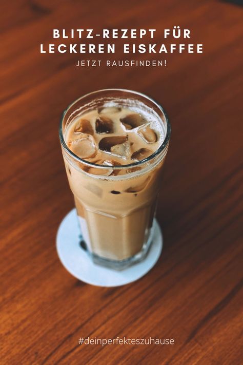 Wie du dir einen Eiskaffee blitzschnell selbst zubereitest, erfährst du auf Merkur.de: Eiskaffee / Eiskaffee Rezept / Eiskaffee selber machen / Eiskaffee Rezept einfach / Eiskaffee Rezept kalorienarm / Eiskaffee mit Eiswürfel / Getränke / Getränke Rezepte / kühles Getränk / Sommer Getränke / Sommer Getränke alkoholfrei / Kaffee / Kaffee Rezepte / Kaffee Rezepte kalt Coffee To Go, Lactose Free, Cappuccino, Smoothie, Dessert, Drinks, Coffee, Quick Saves