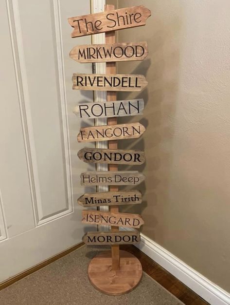 Hobbit Nursery Lord Of The Rings, Lotr Nursery Ideas, Shire Nursery Theme, Lord Of Rings Nursery, Lord Of The Rings Themed Bedroom, Lord Of The Rings Sign, Lotr Themed Nursery, Lotr Room Ideas, Rivendell Nursery