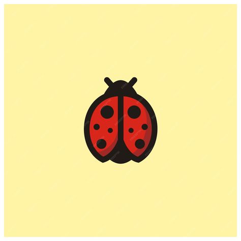 Premium Vector | Cute ladybug clip art icon logo Cute Ladybug Drawing Insects, Simple Ladybug Drawing, Ladybug Cute Drawing, Ladybug Line Art, Ladybug Drawing Simple, Simple Ladybug Tattoo, Ladybug Outline, Cute Ladybug Drawing, Ladybug Doodle