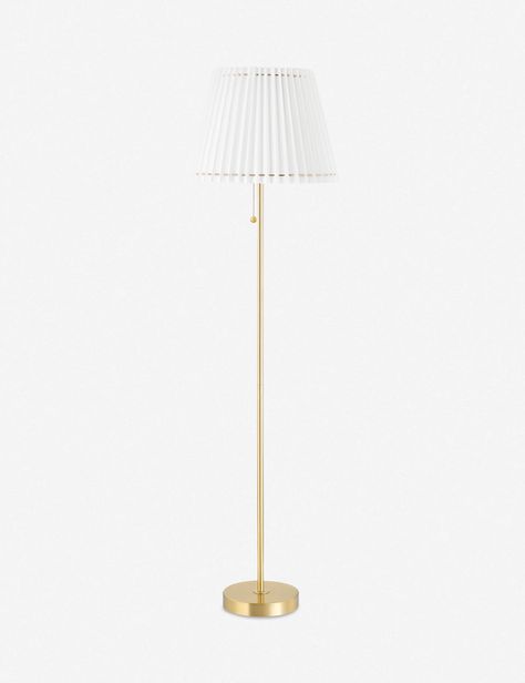 Create A Reading Nook, A Reading Nook, Tall Lamp, Tall Lamps, Lulu And Georgia, Brass Floor Lamp, Bedroom Lighting, Reading Nook, Shop Lighting