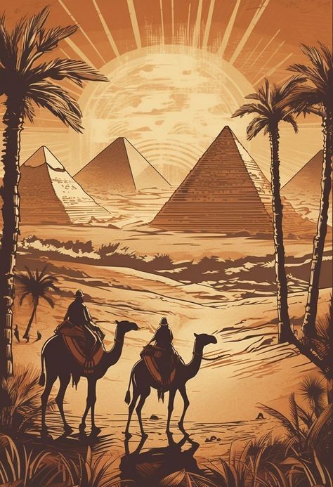 Pyramids Illustration, Hoodies Ideas, Egypt Poster, London Wallpaper, Egypt Culture, Egyptian Design, Android Wallpaper Art, Ancient Egypt Art, Egyptian Pyramids