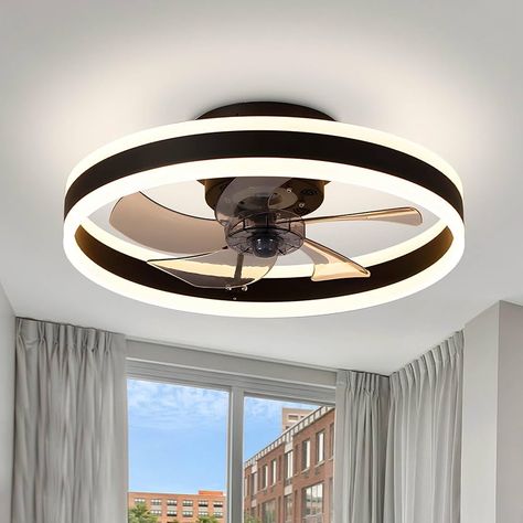 Amazon.com: Oaks Aura 15.7" LED Small Ceiling Fan with Lights and Remote, Modern Low Profile Dimmable Ceiling Fans with APP Operation Ceiling Lighting Fixture for Bedroom : Tools & Home Improvement Small Ceiling Fan, Ceiling Fan Bedroom, Ceiling Fan With Lights, Flush Mount Ceiling Fan, Wind Speed, Modern Ceiling Fan, Ceiling Fan With Remote, Modern Ceiling, Ceiling Lighting