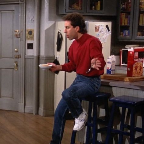 Seinfeld Elaine, 90s Men Fashion, 90s Outfit Inspiration, Seinfeld Funny, Outfit Reference, 90s Sitcoms, 90s Men, Julia Louis Dreyfus, Jerry Seinfeld