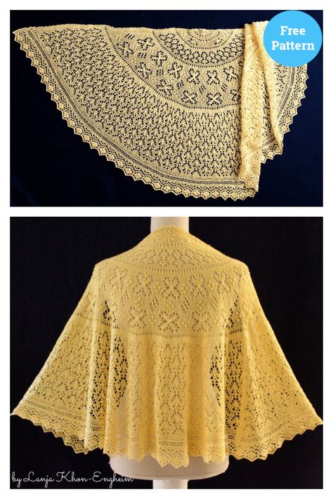 5 Lace Shawl Free Knitting Patterns Lace Knitting Shawl, Lace Shawl Pattern, Pretty Crochet, Lace Knitting Patterns, Free Knitting Patterns, Lace Shawl, How To Start Knitting, Shawl Pattern, Diy Knitting