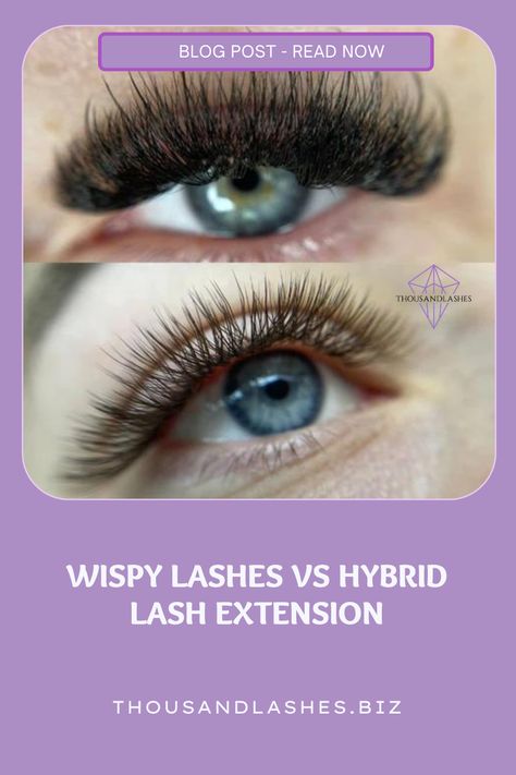 Wispy Lashes Vs Hybrid Lash Extension As a lash artist, maybe you’ve seen it all. Everything from the basic everyday natural look to the most extravagant, over-the-top, "let's get ready to rumble" extensions you could imagine. But one question that always comes up is: What's the difference between wispy lashes and hybrid lash extensions? Hybrid Wispy Lash Extensions, Hybrid Lash Extensions, Wispy Eyelashes, Artist Tips, Wispy Lashes, All Seeing, Lash Extension, Lash Artist, Natural Look