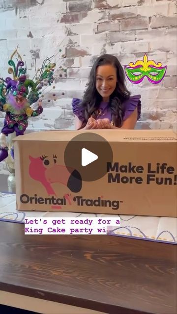 Oriental Trading on Instagram: "Throw a King Cake party like @_ourdailyjourney_ did using our Mardi Gras party supplies! #mardigras #kingcake #mardigrasparty #party #partyideas #letthegoodtimesroll" King Cake Party, Cake Party, Mardi Gras Party, King Cake, A King, Party Cakes, Mardi Gras, More Fun, Let It Be