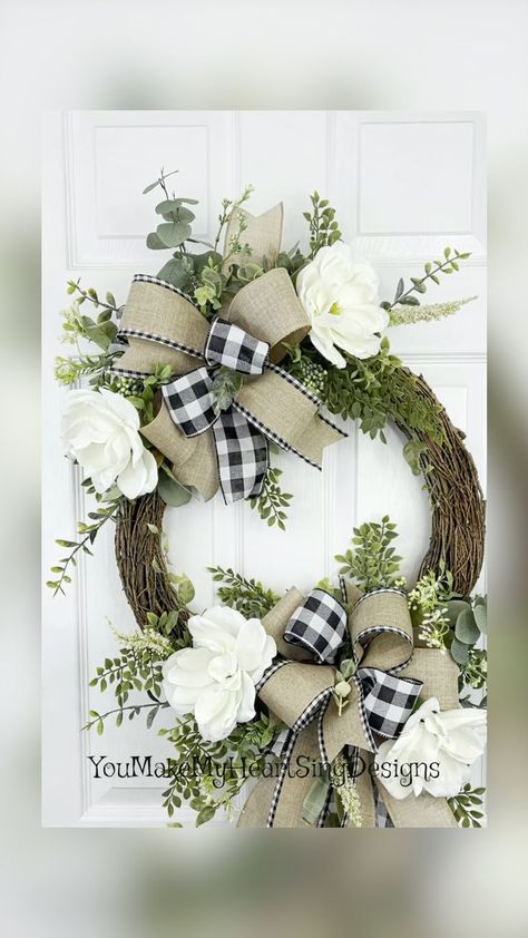 Magnolia grapevine wreath, magnolia, magnolia wreath, farmhouse wreath, farmhouse | Door wreaths diy, Christmas wreaths diy, Floral door wreaths Farmhouse Christmas Wreaths Diy, Magnolia Wreath Diy, Farmhouse Christmas Wreaths, Farmhouse Wreath Decor, Decorating Porch, Floral Door Wreaths, Farmhouse Door, Decorating Farmhouse, Door Wreaths Diy