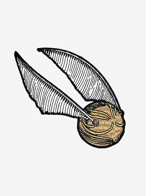 Harry Potter Patch, The Golden Snitch, Hp Tattoo, Harry Potter Golden Snitch, Harry Potter Painting, Harry Potter Merch, Patch Collection, Harry Potter Tattoos, Harry Potter Merchandise