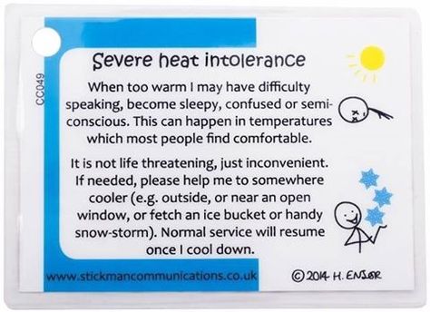 People with MS are advised to stay cool whenever possible. Heat intolerance is a common condition and often causes exacerbations. What ways help you stay cool this summer?MS Memes and more Multiple Sclerosis Information's photo. Heat Intolerance, Multiple Sclerosis Quotes, Multiple Sclerosis Funny, Dysautonomia Pots, Ms Symptoms, Heat Exhaustion, Ms Awareness, Multiple Sclerosis Awareness, Spoonie Life