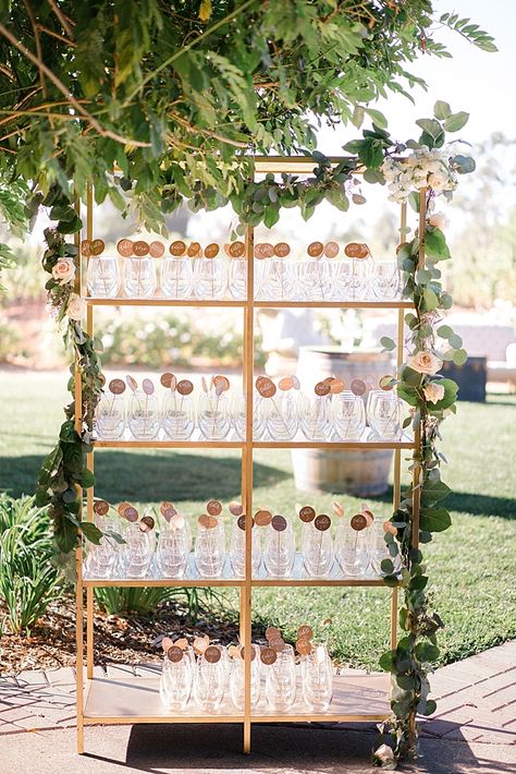 Elegant Winery Wedding in Temecula at Lorimar Winery | Southern California Wedding Ideas and Inspiration Wedding Dessert Display, Vineyard Wedding Decor, Wedding Winery, Dessert Display Wedding, Wedding Locations California, Monochrome Weddings, Wedding Dessert, Dessert Display, June Wedding