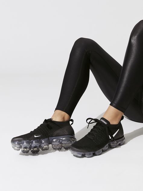 Nike Air Vapormax Flyknit 2 in Black/white-dark Grey-metallic Silver by Nike from Carbon38 Nike Vapormax Women, Zapatillas Nike Air Force, Vapormax Nike, Black Nike Shoes, Nike Air Vapormax Flyknit, Vapormax Flyknit, Nike Vapormax, Nike Air Shoes, Baskets Nike