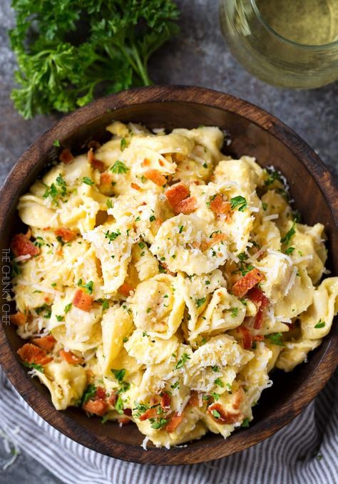 Tortellini Pasta Recipes, Tortellini Carbonara, How To Make Tortellini, Tortellini Recipes, Tortellini Pasta, Carbonara Recipe, Pasta Carbonara, Carbonara Pasta, Dinners To Make