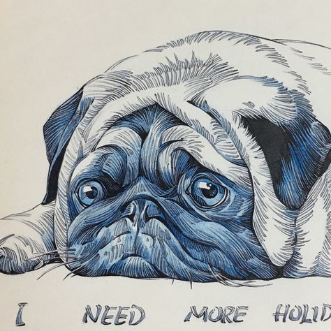 Kang Meng, White Board Art, Sketchbook Portrait, Pug Art, Pen Art Drawings, Mind Palace, Ink Artwork, T Art, Cool Sketches