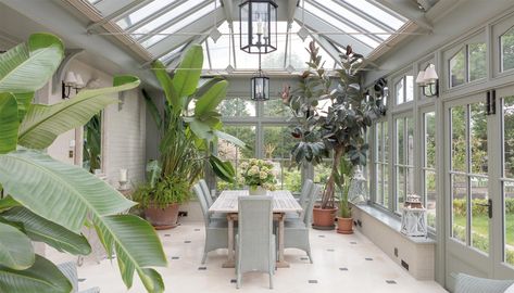 Traditional Victorian Garden Room Case Study Victorian Conservatory Interior, Orangery Interior, Orangery Roof, Kitchen Orangery, Lean To Conservatory, Victorian Conservatory, Conservatory Interior, Victorian Garden, Lantern Design