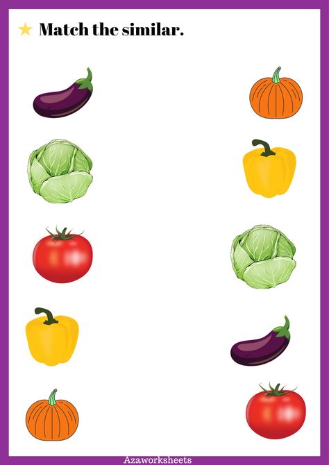 Match the similar ||preschoolers activities || activities for kids activities for toddlers || preschool worksheets || worksheets for kindergarten ||worksheets for nursery || preschool activity ||activities for toddlers || Match the similar worksheets || worksheets for preschoolers Free Preschool Worksheets Free Printables, Vegetable Worksheets Preschool, Toddler Printable Activities, Vegetable Activity For Kids, Preschoolers Activities, Worksheets For Toddlers, Color Activities For Toddlers, Preschool Activity Sheets, Shape Worksheets For Preschool