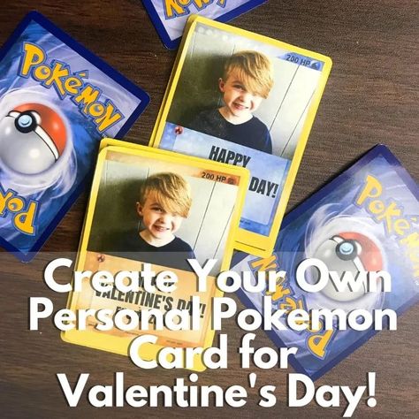 Pokemon Valentines Card Customize these for your kid! Print at home, easy to make for the Pokemon fan! #pokemon #valentines #diy Diy Pokemon Valentines, Pokemon Valentines Day, Pokemon Valentines Box, Pokemon Valentine Cards, Pokemon Valentines, Create Your Own Pokemon, Classroom Valentines Gifts, Pokemon Valentine, Diy Pokemon