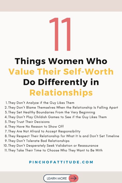 11 Things Women Who Value Their Self-Worth Do Differently in Relationships Need For Validation, External Validation, Relationships Tips, Lack Of Respect, Two Way Street, Feeling Drained, In Relationship, Setting Healthy Boundaries, Bad Relationship