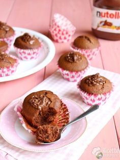 Come fare i nutellotti muffin Muffin Nutella, Nutella Muffins, Just Desserts, Nutella, Brownies, Cupcake, Muffins, Food And Drink, Cake