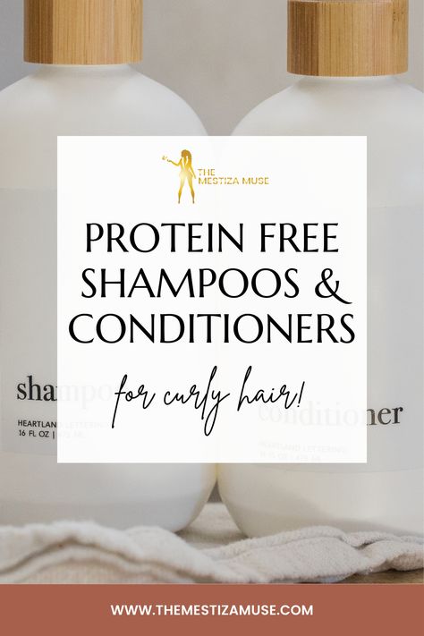 Protein free shampoos and protein free conditioners can be difficult to find, but they are out there. Many shampoos and conditioners for curly hair contain some form of protein, which helps strengthen your curls. But what if you don’t want to use a shampoo or conditioner with protein in it? Read the full blog to find out more! Protein Free Curly Hair Products, Protein Free Deep Conditioner, Protein Free Hair Products, Protein Free Shampoo, People With Curly Hair, Shampoos And Conditioners, Curly Hair Care Routine, Low Porosity, Fine Curly Hair