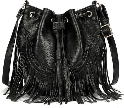 Amazon.com: Bucket Bags For Women, Leather Bucket Bag Purses, Crossbody Handbag Fringe Purse, Tassel Hobo Shoulder Bag : Clothing, Shoes & Jewelry Fringe Purse, Bucket Bags, Hobo Shoulder Bag, Leather Handbags Crossbody, Leather Bucket Bag, Leather Bucket, Women Leather, Cross Body Handbags, Purses Crossbody