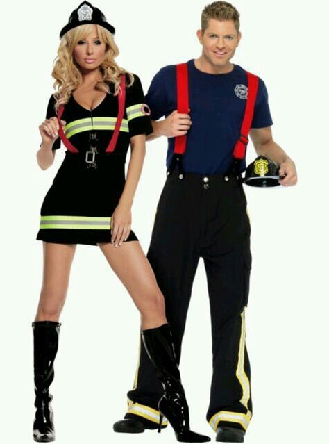 Sexy couples costume! Halloween idea! Firefighter Couple Costume, Hot Firefighter, Career Costumes, Fireman Costume, Party City Costumes, Firefighter Costume, Best Couples Costumes, Hot Costume, Couples Halloween Outfits